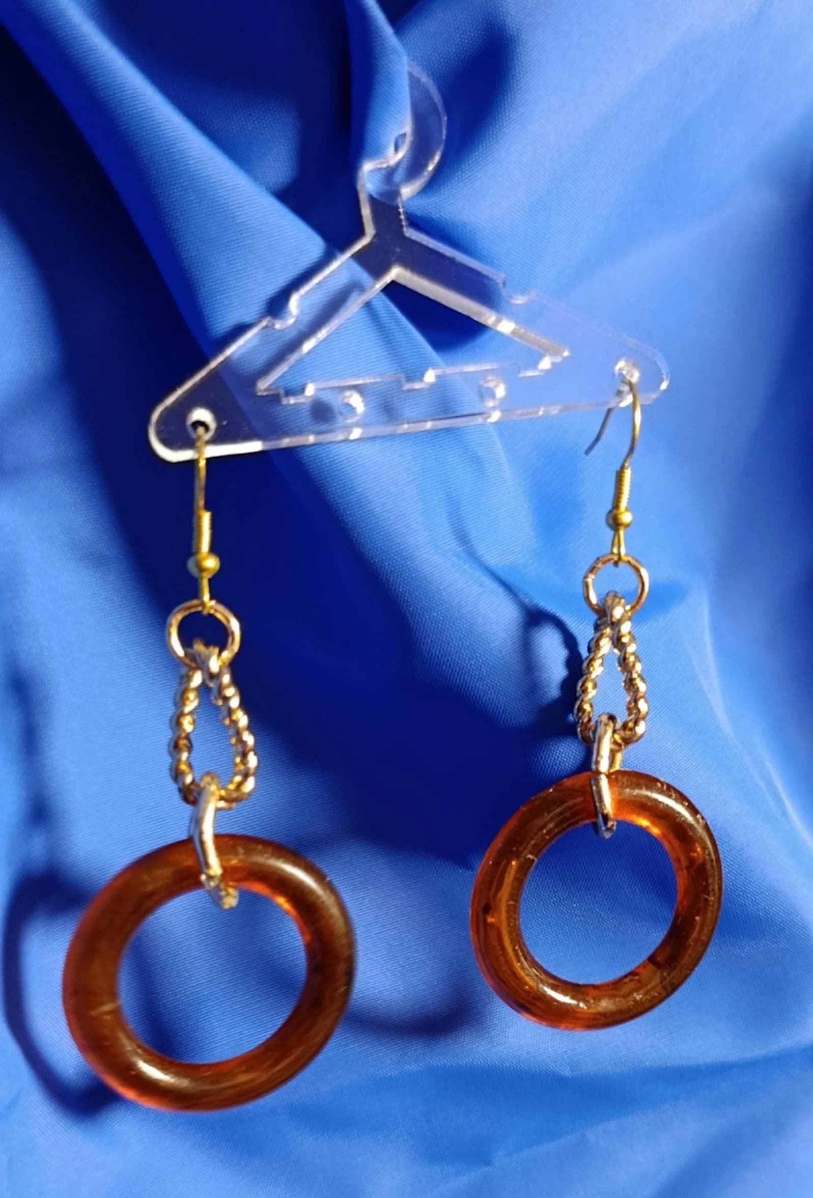 Boucles D'oreilles Ambre 70's 🤎 (pièce unique)