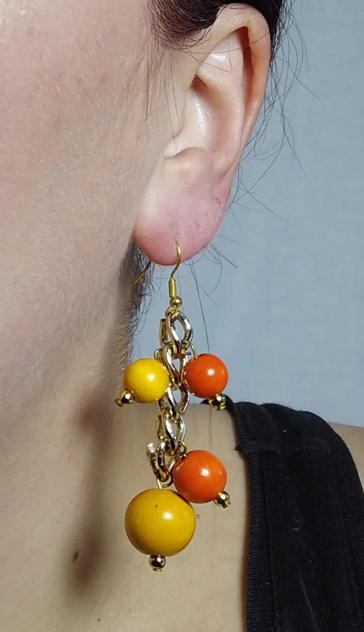 Boucles D'oreilles Grappe Solaire ☀️ (pièce unique) — photo 2