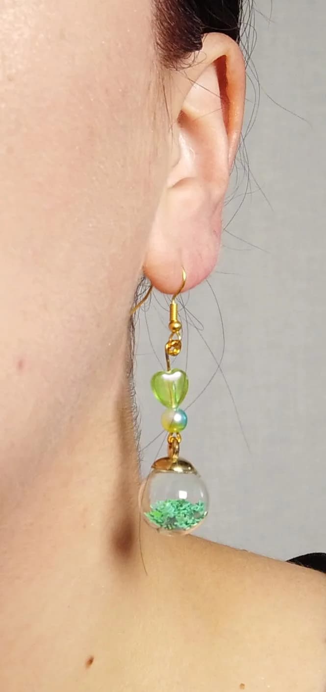 Boucles D'oreilles Fée Pomme 🍏 (pièce unique) — photo 2