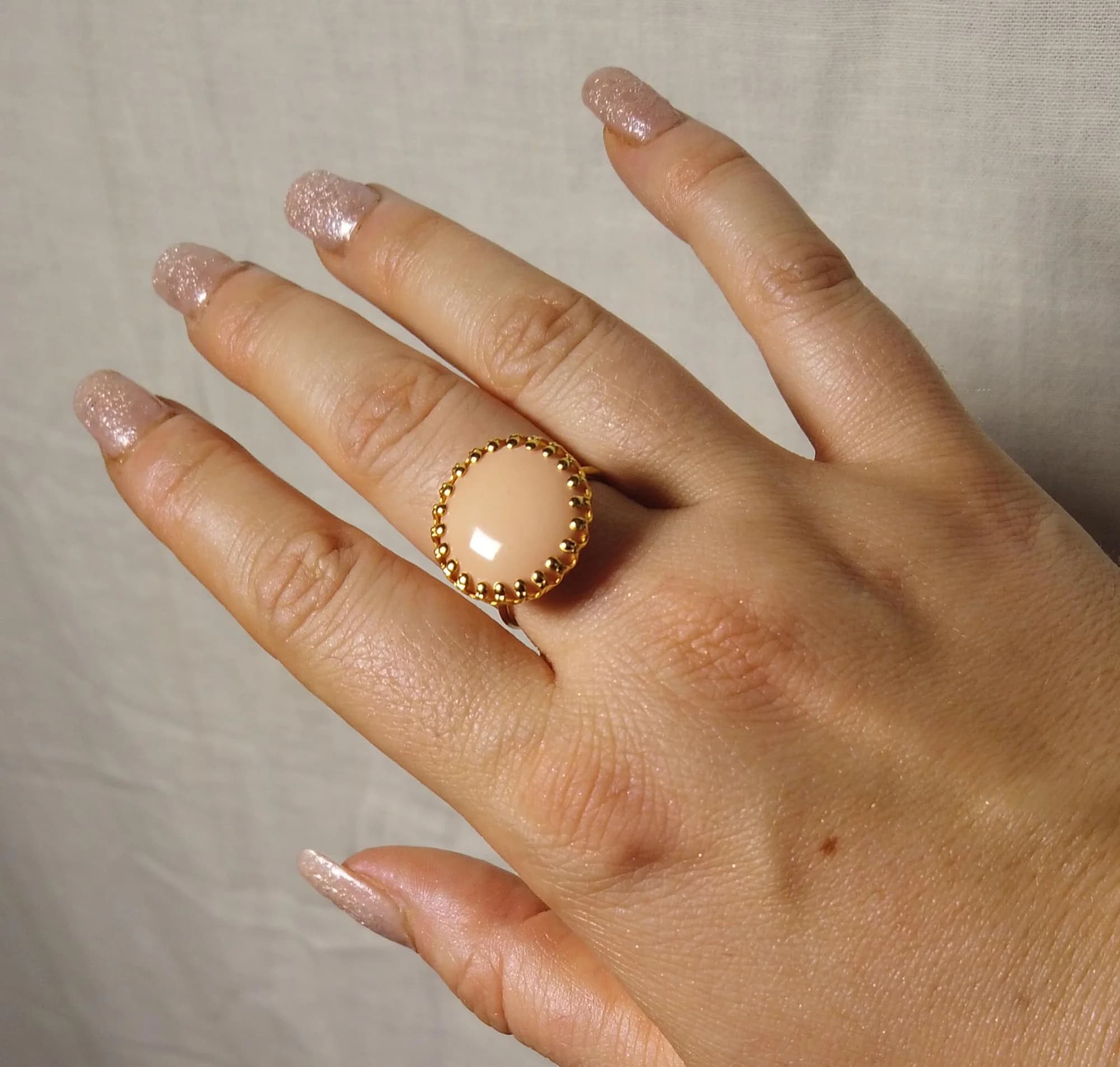 Bague Rosée Dorée 🩷 (pièce unique) — photo 3