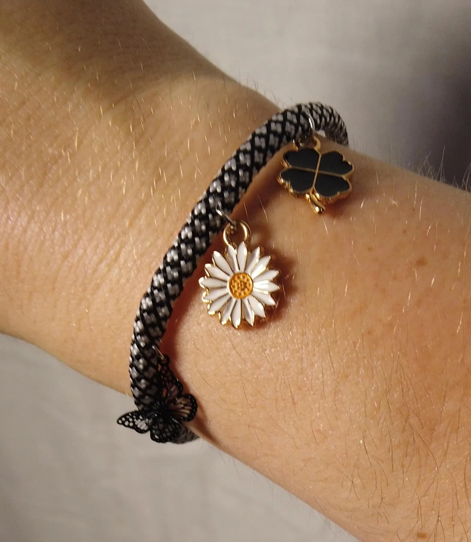 Bracelet Black & White Lucky 🍀 (pièce unique) — photo 3