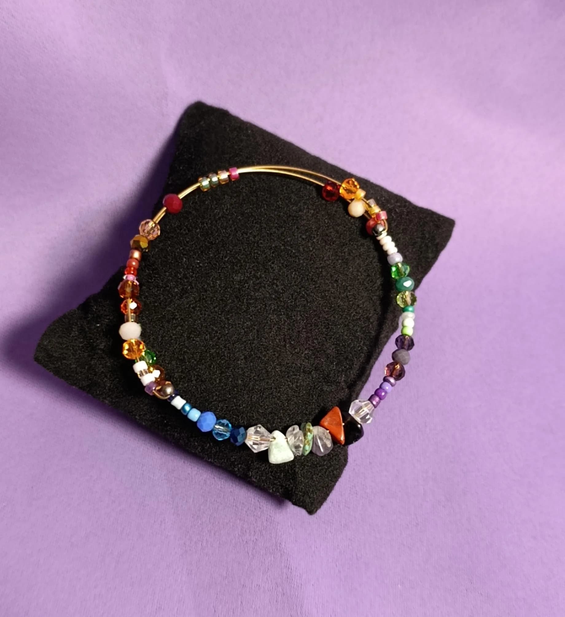 Bracelet Golden Lucky Stones 💎 (pièce unique)